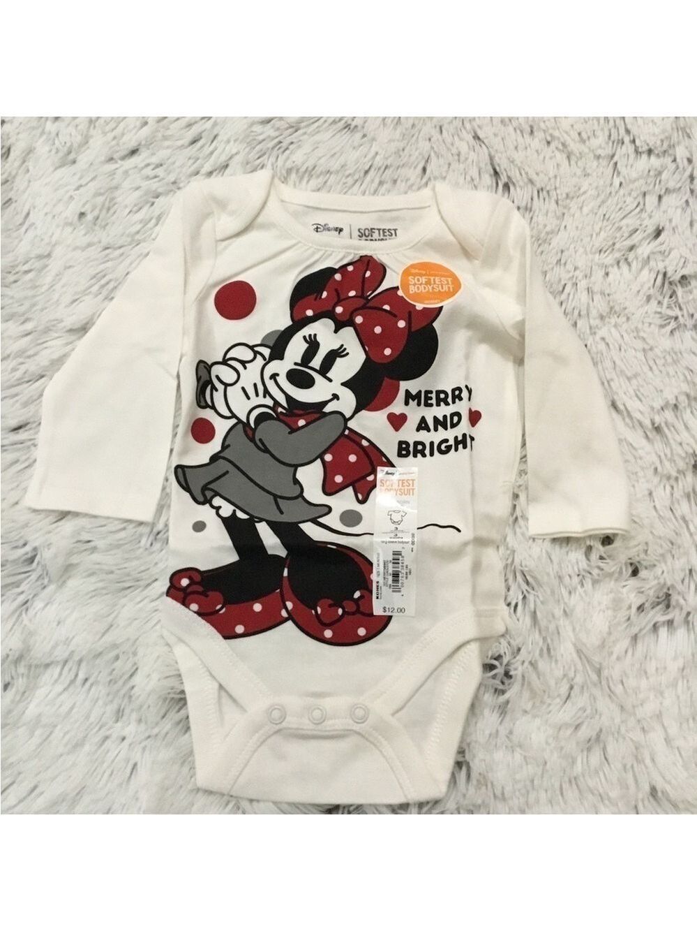 Disneys Jumping Beans Minnie Mouse baby girl 3 month bodysuit NWT